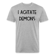 Load image into Gallery viewer, &quot;I Agitate Demons&quot; (black letter) Fitted Tee - heather gray
