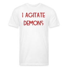 Load image into Gallery viewer, &quot;I Agitate Demons&quot; (red letter) Fitted Tee - white
