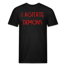 Load image into Gallery viewer, &quot;I Agitate Demons&quot; (red letter) Fitted Tee - black

