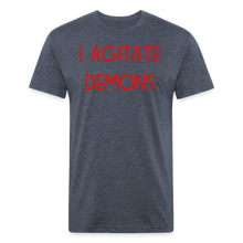 Load image into Gallery viewer, &quot;I Agitate Demons&quot; (red letter) Fitted Tee - heather navy
