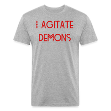 Load image into Gallery viewer, &quot;I Agitate Demons&quot; (red letter) Fitted Tee - heather gray
