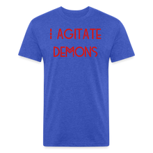 Load image into Gallery viewer, &quot;I Agitate Demons&quot; (red letter) Fitted Tee - heather royal
