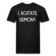 Load image into Gallery viewer, &quot;I Agitate Demons&quot; (white letter) Fitted Tee - black
