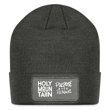Load image into Gallery viewer, Purpose over Pleasure - Patch Beanie - charcoal grey
