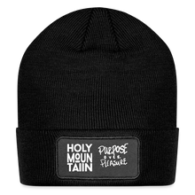 Load image into Gallery viewer, Purpose over Pleasure - Patch Beanie - black
