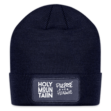 Load image into Gallery viewer, Purpose over Pleasure - Patch Beanie - navy
