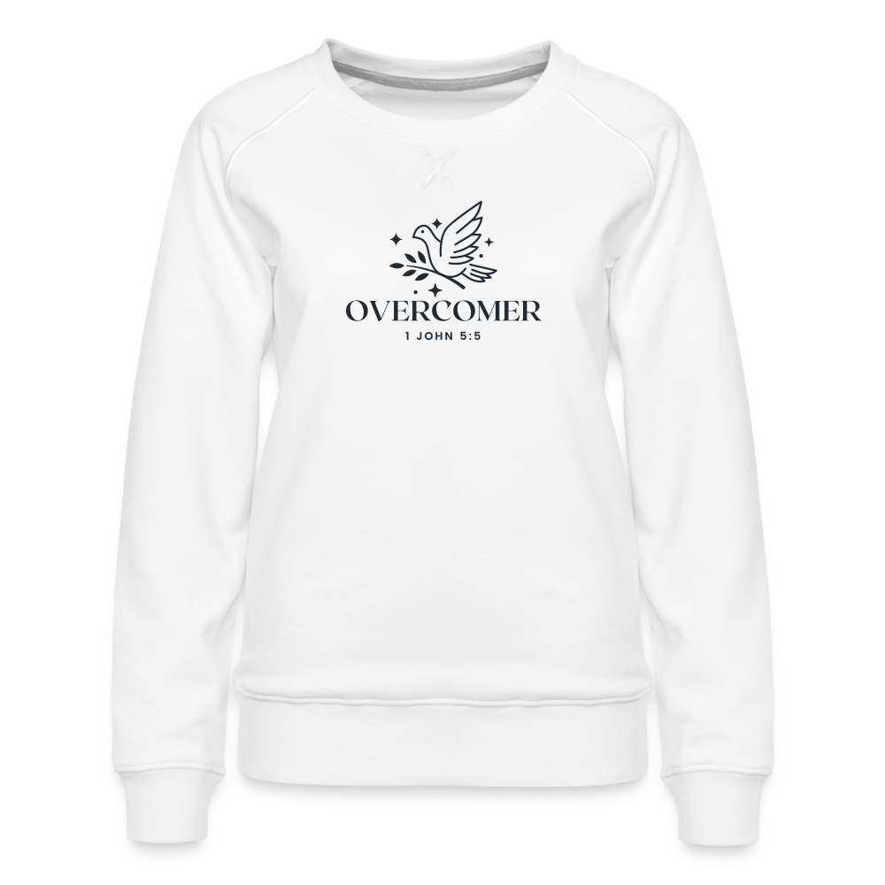 Overcomer (white or grey) Women’s Premium Sweatshirt - white