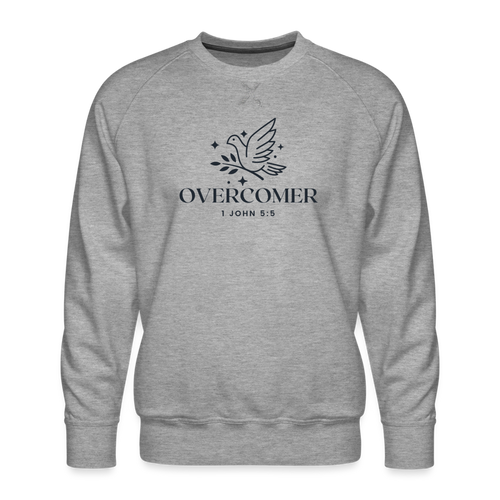 Overcomer Men’s Premium Sweatshirt - heather grey