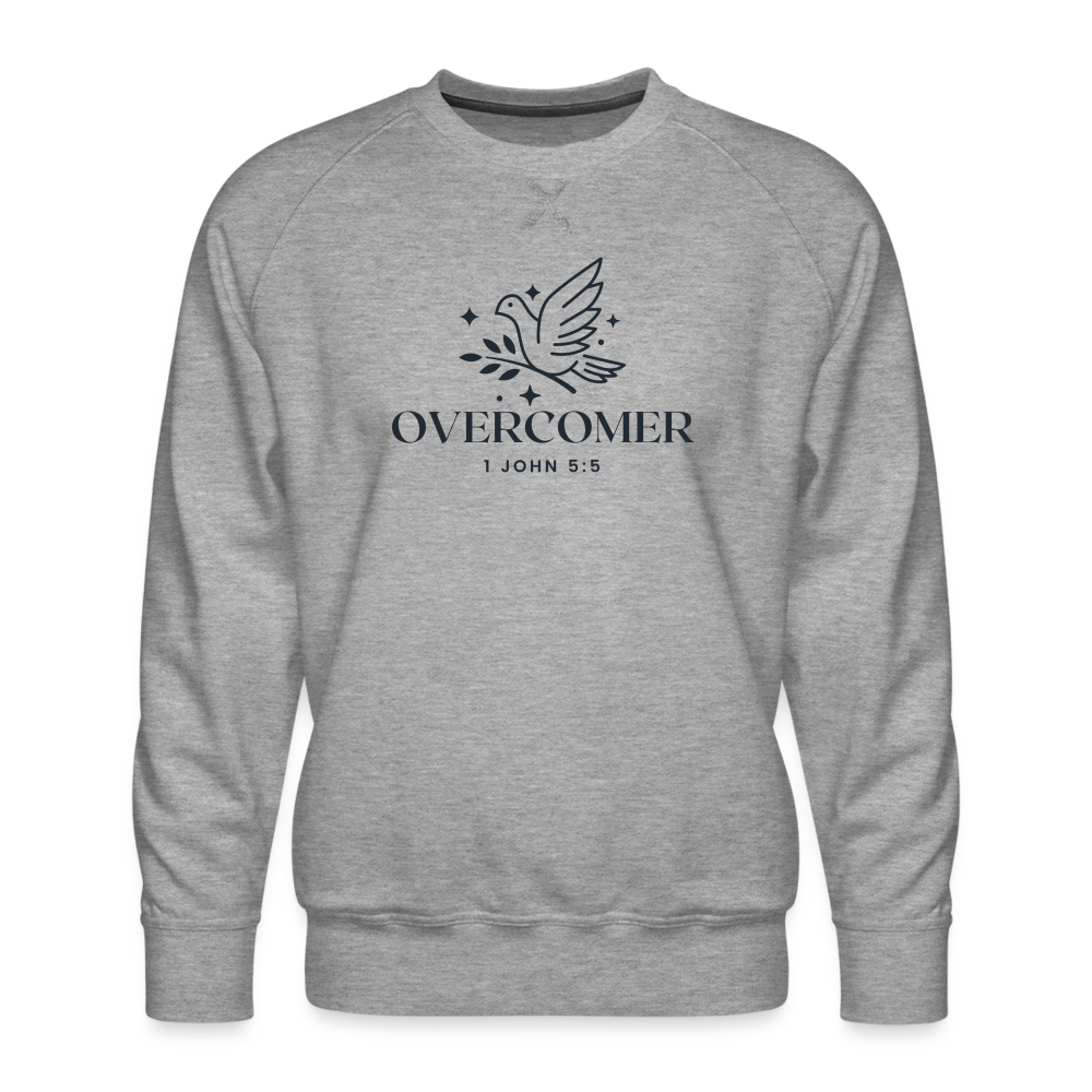 Overcomer Men’s Premium Sweatshirt - heather grey