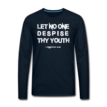 Load image into Gallery viewer, &quot;My Youth&quot; Men&#39;s Premium Long Sleeve T-Shirt - deep navy
