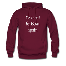 Load image into Gallery viewer, &quot;Born Again&quot; Men&#39;s Hoodie - burgundy
