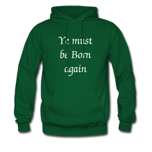 Load image into Gallery viewer, &quot;Born Again&quot; Men&#39;s Hoodie - forest green
