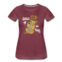 Load image into Gallery viewer, Child of the King - Women’s Premium T-Shirt - heather burgundy
