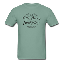 Load image into Gallery viewer, Faith Moves Mountains Tee - seafoam green
