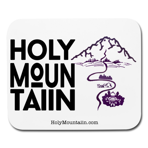 Holy Mountaiin (hand drawn) Mouse Pad - white