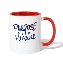 Load image into Gallery viewer, Purpose over Pleasure / Holy Mountaiin Mug 15 oz - white/red
