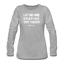 Load image into Gallery viewer, &quot;My Youth&quot; Women&#39;s Premium Long Sleeve T-Shirt - heather gray
