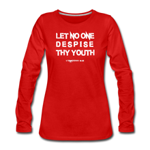 Load image into Gallery viewer, &quot;My Youth&quot; Women&#39;s Premium Long Sleeve T-Shirt - red
