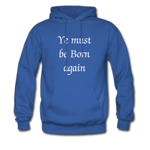 Load image into Gallery viewer, &quot;Born Again&quot; Men&#39;s Hoodie - royal blue
