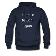 Load image into Gallery viewer, &quot;Born Again&quot; Men&#39;s Hoodie - navy
