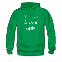 Load image into Gallery viewer, &quot;Born Again&quot; Men&#39;s Hoodie - kelly green
