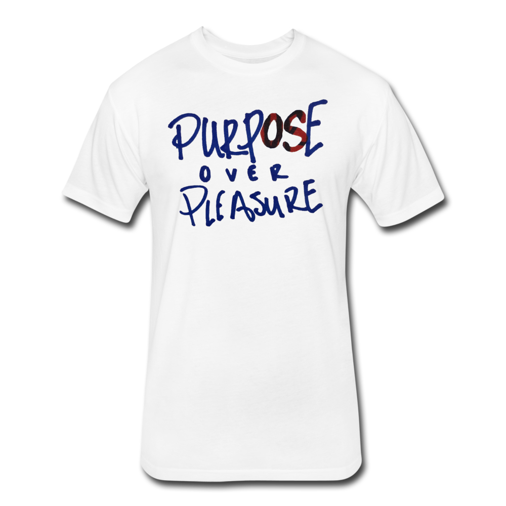Purpose over Pleasure Tee (handwritten) - white